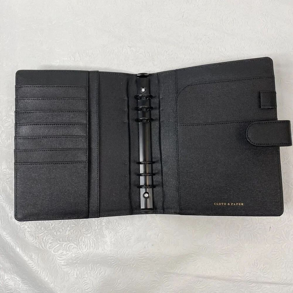 Cloth and Paper Foundations Black Leather Planner - Picture 8 of 16